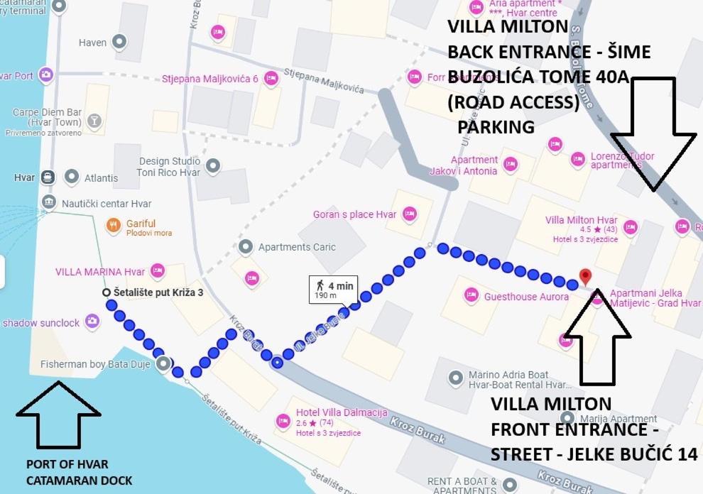 Villa Milton Hvar Hvar Town Exterior photo